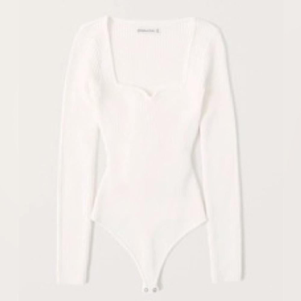 Abercrombie Long-Sleeve Sweetheart Sweater Bodysuit